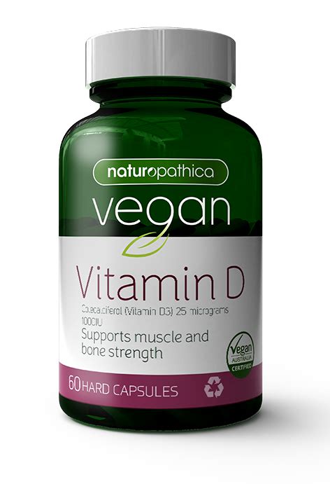 Naturopathica Vegan Vitamin D 60 Capsules Supports Healthy .